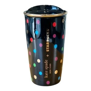 2023 NIB Starbucks Kate Spade Color Spot Black Ceramic Cup 13 oz tumbler